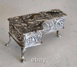 Stunning Vintage Sterling Silver Grand Piano Minature Dolls House/Trinket Box