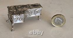 Stunning Vintage Sterling Silver Grand Piano Minature Dolls House/Trinket Box