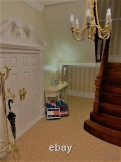 Stunning dolls house PLUS basement fully furnished, decorated and lighting