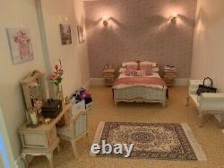 Stunning dolls house PLUS basement fully furnished, decorated and lighting