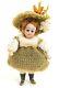 Superb Antique Vintage Miniature Mignonette Bisque & Comp Dolls House Doll