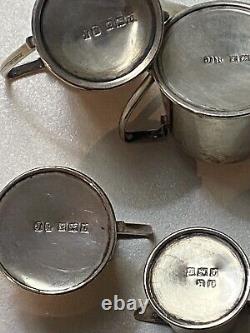 Superb Solid Sterling Silver Miniature Tea Set 1953 Birmingham Dolls House