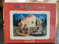 Sylvanian Families Big house red roof furniture doll kitchen table F/S Japan