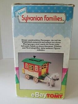 Sylvanian Families Caravan Roulotte Tomy 1989 Calico Critters with Accessories Box