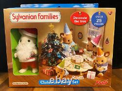 Sylvanian Families Christmas Party Set RARE Chocolate Rabbit Santa Tree Cakes