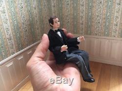 TALL HANDSOME MAN 112 Scale Dollhouse Miniature Doll by Debra Hammond Poseable