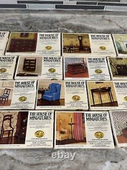 THE HOUSE OF MINIATURES FURNITURE MOST ARE NEWithSEALED Doll House Lot 17 X-ACTO
