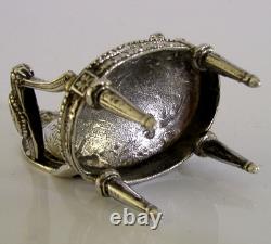 TOP QUALITY 34g CHESTER 1902 SOLID SILVER MINIATURE DOLLS HOUSE CHAIR ANTIQUE