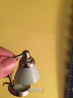 TWO RARE Miniature GERMAN DOLL HOUSE Mid Century Modern LAMPS/no bulbs/wiring