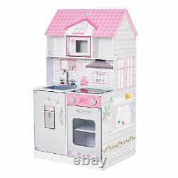 Teamson Kids'Wonderland' Children's 2 in 1 Doll House & Play Kitchen TD-12515P