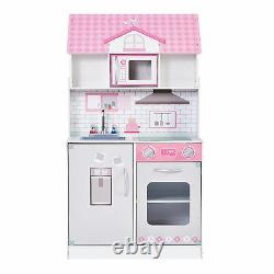 Teamson Kids'Wonderland' Children's 2 in 1 Doll House & Play Kitchen TD-12515P