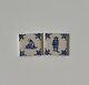 Terry Curran Miniature Dollshouse Delft Blue Tiles X2