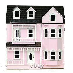 The Exmouth Pink Painted Flat Pack Dolls House Kit Tumdee 112 Scale Miniature
