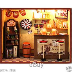 The Green's Bar Handcraft Miniature Project Wooden Dolls House European Shop