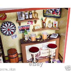 The Green's Bar Handcraft Miniature Project Wooden Dolls House European Shop