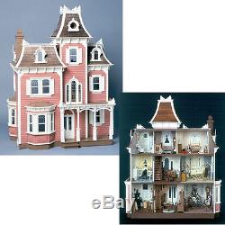 The Lovely Grand Victorian Classic Elegant Heirloom Dollhouse Wood Kit New