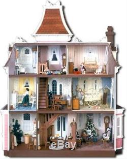 The Lovely Grand Victorian Classic Elegant Heirloom Dollhouse Wood Kit New