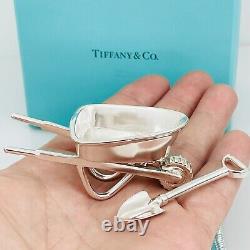 Tiffany & Co Vintage Miniature Doll House Gardening Wheelbarrow Shovel Outdoor