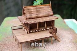 Traditional Thai House Model Kit Dollhouse Miniature Solid Teak wood Craft