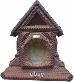 Tramp Art House Clock or Miniature Doll House