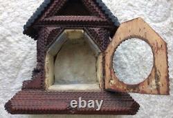 Tramp Art House Clock or Miniature Doll House