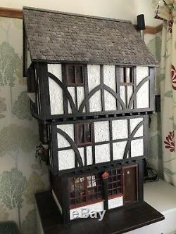 Unique OOAK Handcrafted Tudor Dolls House based on The House That Moved Exeter