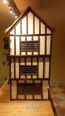 Unique one of a kind hand made dolls house'The Badgers Inn' 5' x 2' x 2