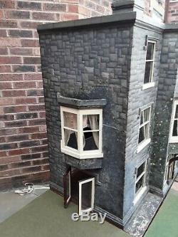 VICTORIAN DOLLS HOUSE WITH WATER FEATURE very large on stand