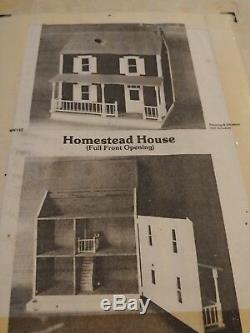 VINTAGE RARE HOFCO KW-142 Homestead House Dollhouse Kit COMPLETE open BOX 1/12