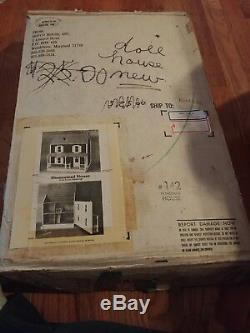 VINTAGE RARE HOFCO KW-142 Homestead House Dollhouse Kit COMPLETE open BOX 1/12