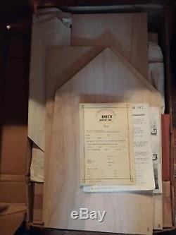 VINTAGE RARE HOFCO KW-142 Homestead House Dollhouse Kit COMPLETE open BOX 1/12