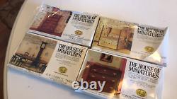 VTG X-ACTO The House of Miniatures 10 kits 8 sealed doll house wood furniture FS