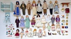 Victorian Del Prado Dolls Collection With Dolls House Items & Accessories