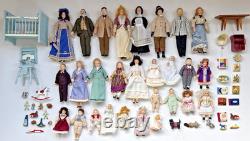 Victorian Del Prado Dolls Collection With Dolls House Items & Accessories