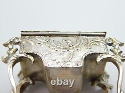 Victorian Dutch Sterling Silver Miniature Cherub Dolls House Table Ring Box