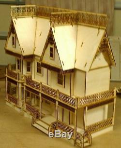 Victorian Farmhouse 124 Scale Dollhouse kit 9 rooms