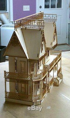 Victorian Farmhouse 124 Scale Dollhouse kit 9 rooms