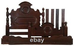 Victorian Inspired Miniature Salesman Sample Dollhouse Doll Bed Walnut Finish