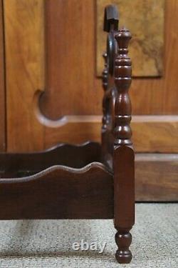 Victorian Inspired Miniature Salesman Sample Dollhouse Doll Bed Walnut Finish