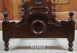 Victorian Inspired Miniature Salesman Sample Dollhouse Doll Bed Walnut Finish