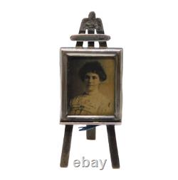 Victorian Sterling Silver Dolls House Portrait Easel Antique 1901 Birmingham
