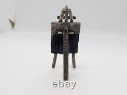 Victorian Sterling Silver Dolls House Portrait Easel Antique 1901 Birmingham