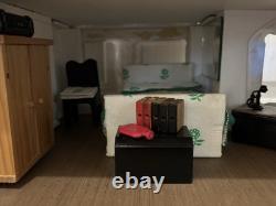Vintage 16th Scale Dolls House Cottage(Triang) with Sylvanian Families Furnitur
