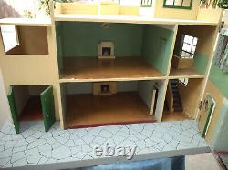 Vintage 1930s Tri-ang No52 Flat Roof Art Deco Dolls House COLLECTION ONLY