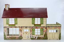 Vintage 1950's Marx Metal Two-Story Colonial Doll House With Box & Furniture VIDEO