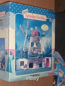 Vintage 1989 Tomy Original Sylvanian Families Windmill House Mib #3177