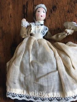 Vintage And Rare Antique Miniature Dolls House Doll And Accessories