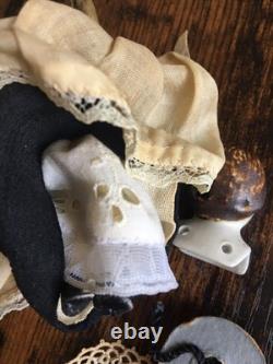 Vintage And Rare Antique Miniature Dolls House Doll And Accessories
