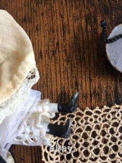 Vintage And Rare Antique Miniature Dolls House Doll And Accessories
