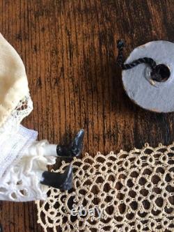 Vintage And Rare Antique Miniature Dolls House Doll And Accessories